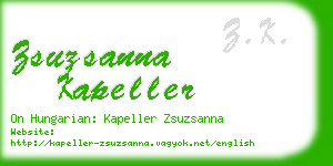 zsuzsanna kapeller business card